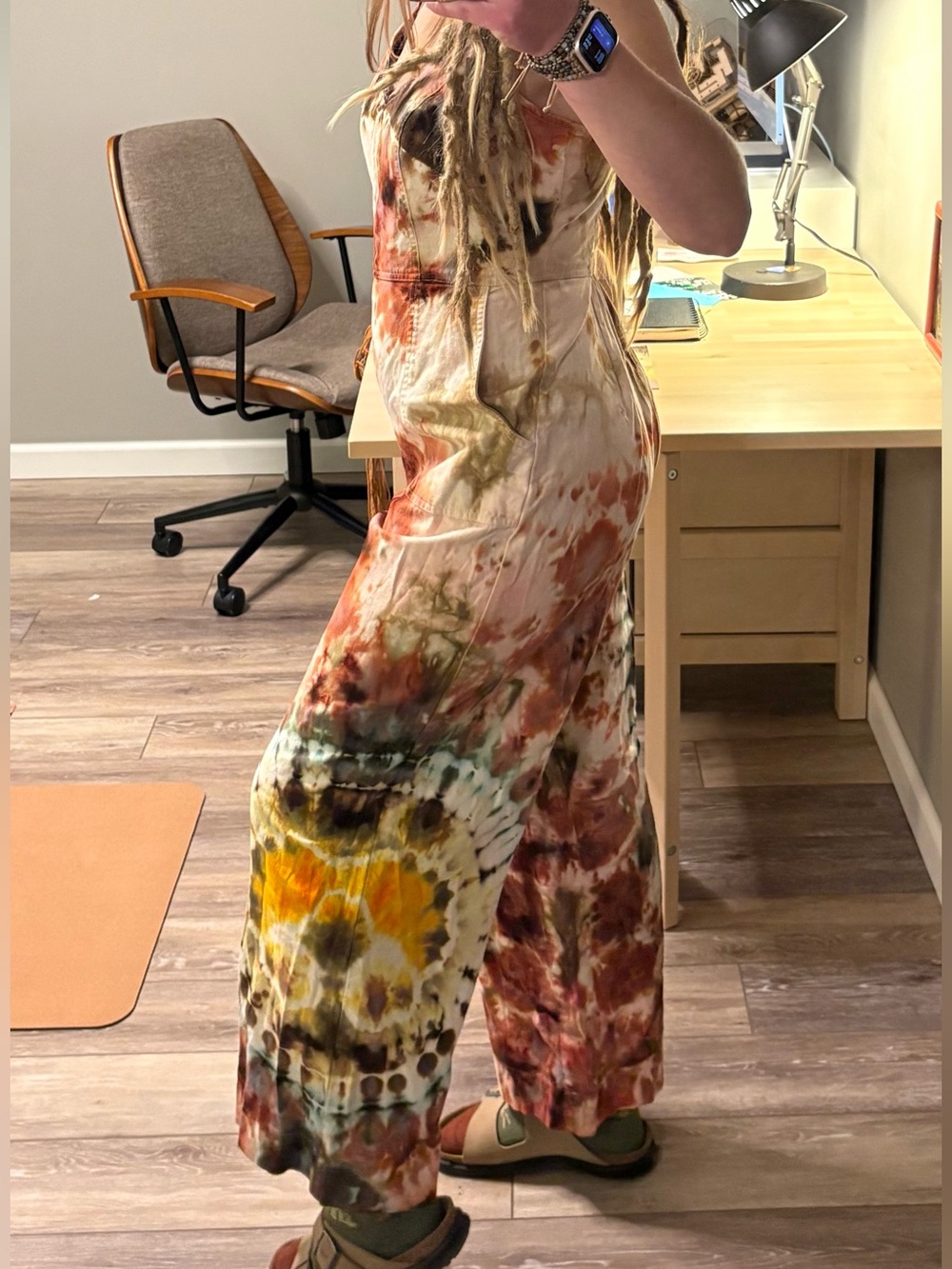 Hand dyed structured bodice Jumpsuit - Picture 7 of 11